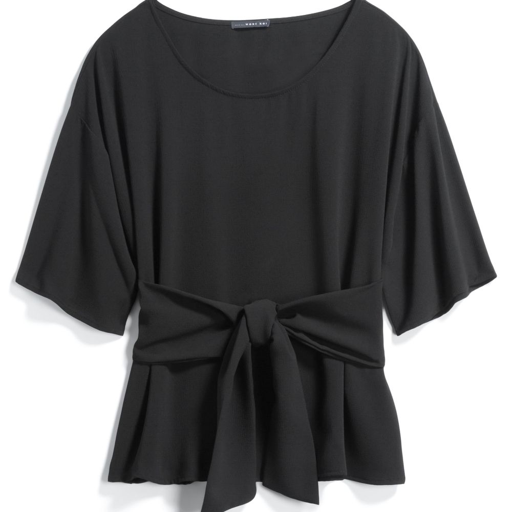 WEST KEI

Julianne Tie Front Blouse